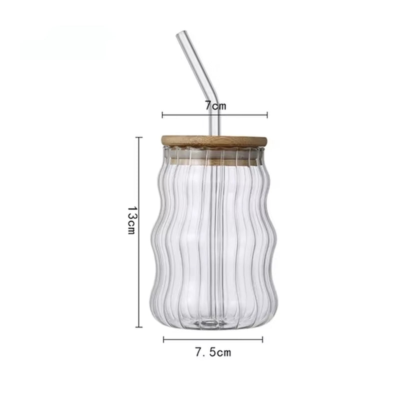 Glass Coffee Mugs Milk Cup Glass Heat Resistant Drinking Glasses Breakfast Cup Water Glass Large Capacity Tumbler