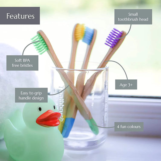 New Organic Children'S Bamboo Toothbrush Ten Colors Soft Fibre Bristles Biodegradable Handle Eco Friendly Kids Toothbrushes