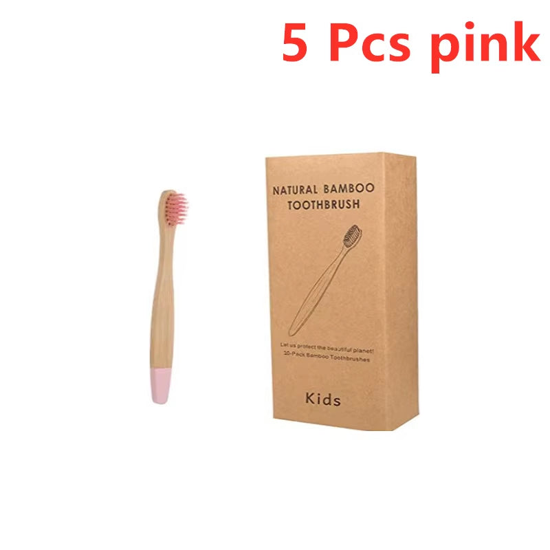 New Organic Children'S Bamboo Toothbrush Ten Colors Soft Fibre Bristles Biodegradable Handle Eco Friendly Kids Toothbrushes