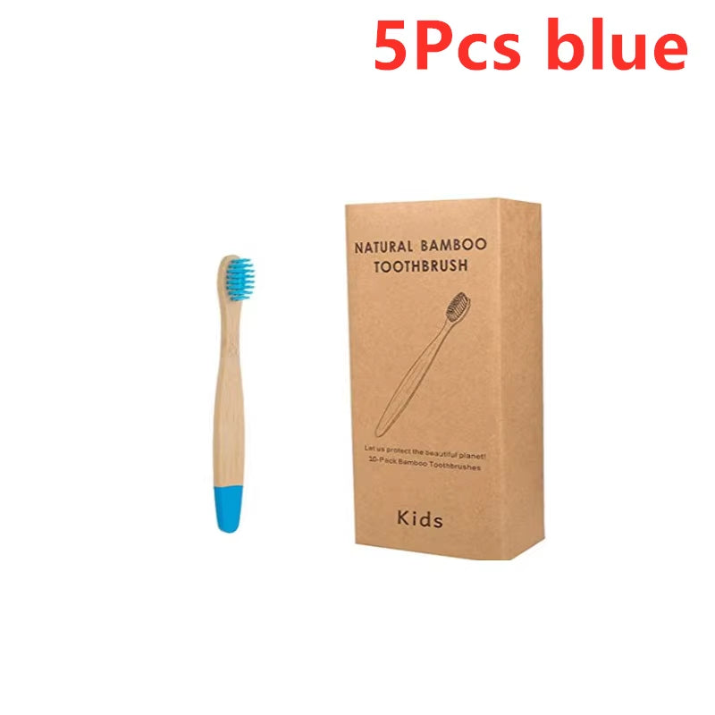 New Organic Children'S Bamboo Toothbrush Ten Colors Soft Fibre Bristles Biodegradable Handle Eco Friendly Kids Toothbrushes