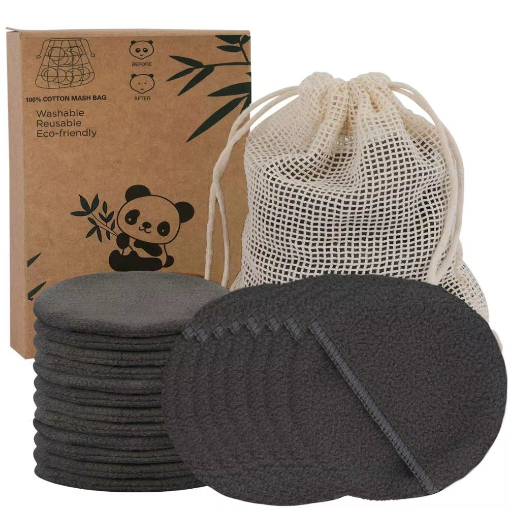 14/20 Packs Reusable Bamboo Cotton Makeup Remover Pads Facial Toner Pads Washable 4 Layer Face Pads Facial Skin Care Wipe Pads