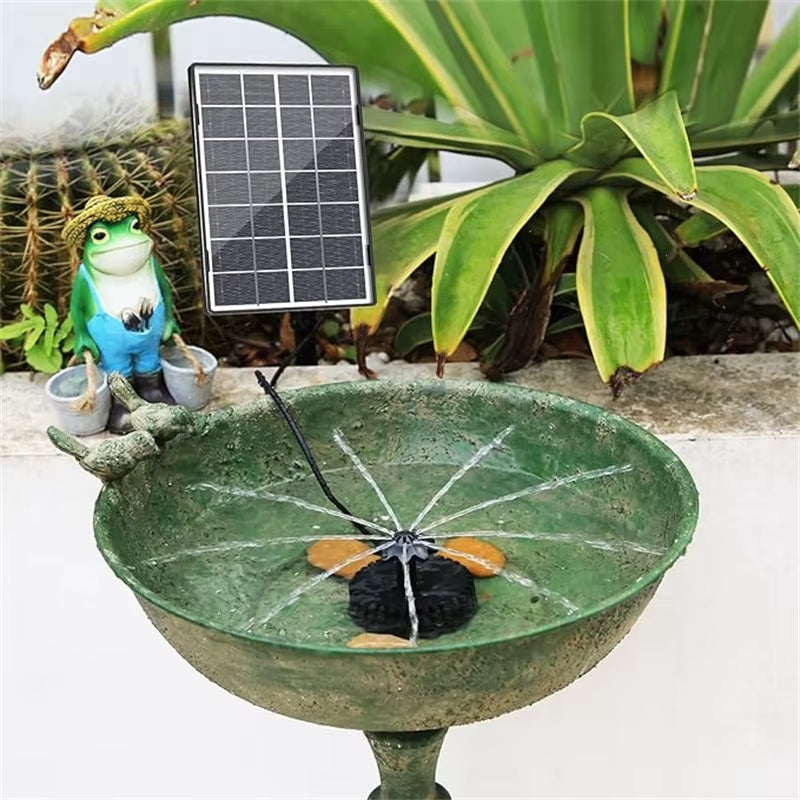 3.5W Solar Fountain Pump, Outdoor Solar Fountain with Upgraded Glass Solar Panel and Nozzle, Solar Fountain Pump for Bird Baths